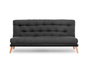Atelier Del Sofa Saki - Sofá cama de 3 plazas Gris oscuro